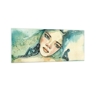 Tablou pe sticlă - Am I blue? - 100x40 cm