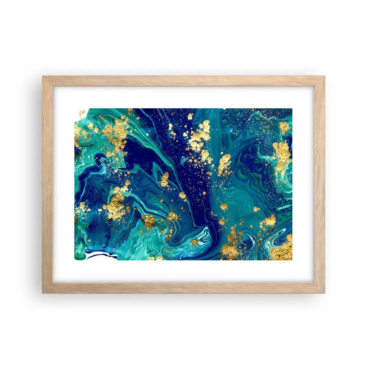 Poster în ramă de stejar deschis - Petale de soare  - 40x30 cm