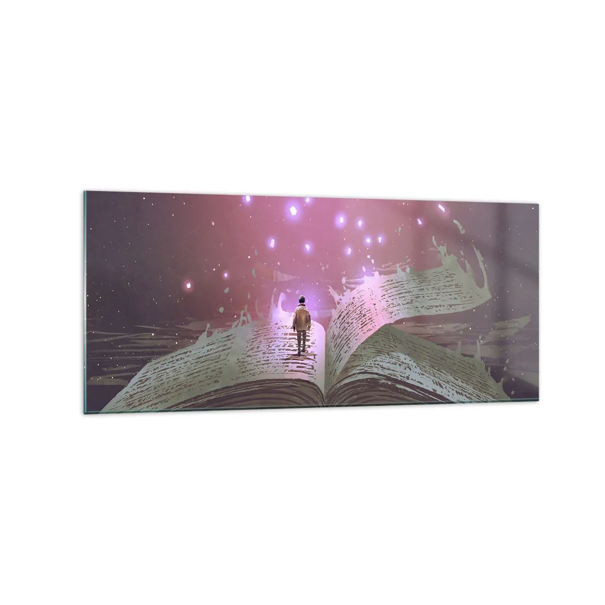 Tablou pe sticlă - O invitație către o altă lume - citiți! - 120x50 cm