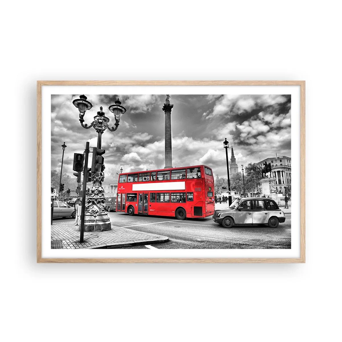 Poster în ramă de stejar deschis - Adevărata forță vitală a orașului - 91x61 cm