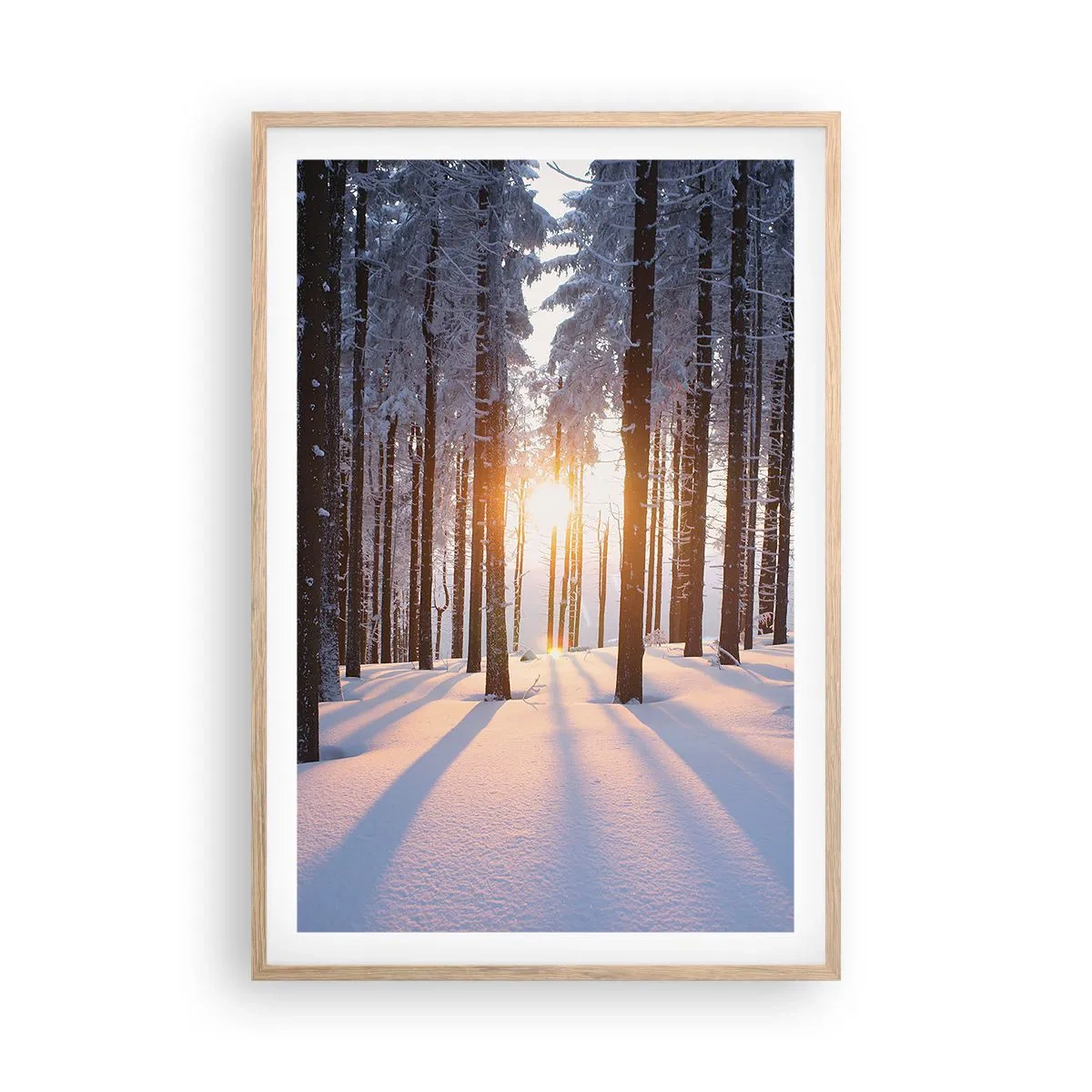 Poster în ramă de stejar deschis - În mod clar în alb și negru - 61x91 cm