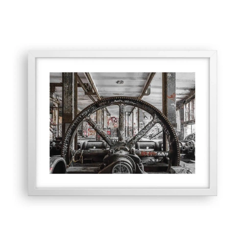 Poster în ramă albă - Viața secretă a unei fabrici - 40x30 cm