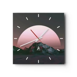 Ceas de perete - Ceas pe sticlă - Într-o galaxie învecinată - 40x40 cm