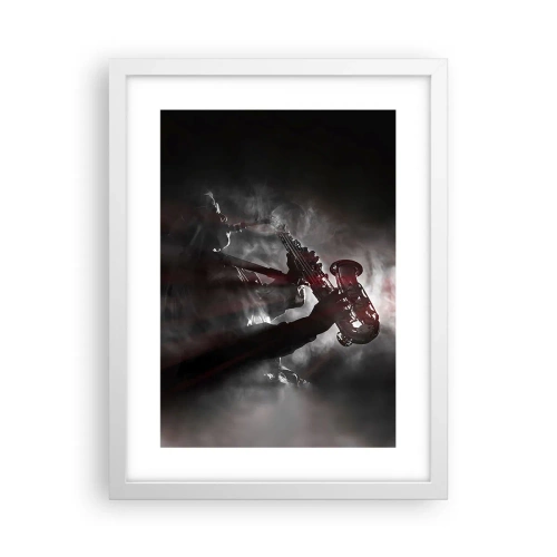 Poster în ramă albă - În aburul jazzului - 30x40 cm