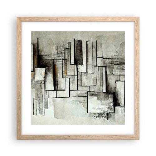 Poster în ramă de stejar deschis - Puterea simplității - 40x40 cm