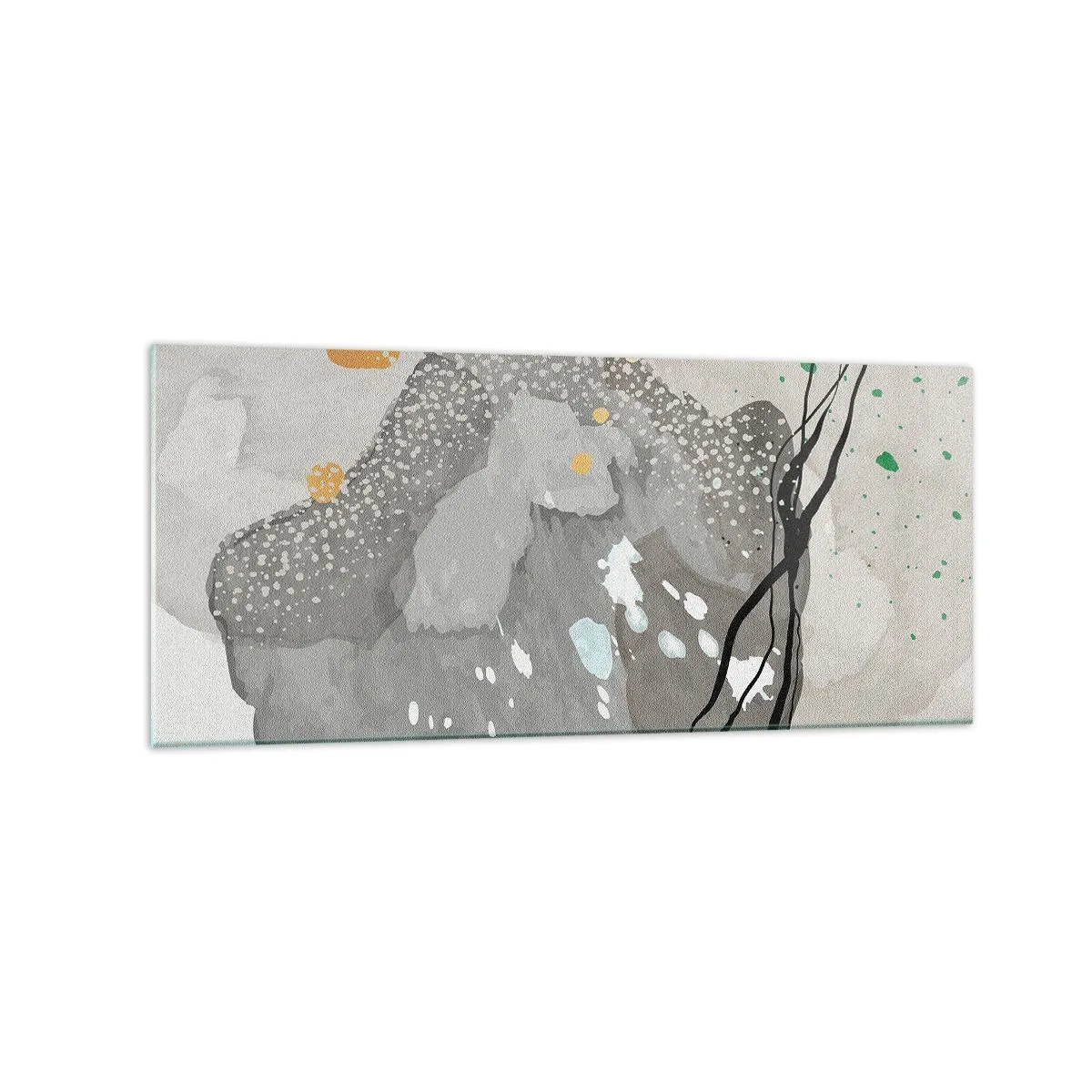 Tablou pe sticlă - Compoziție organică - 120x50 cm