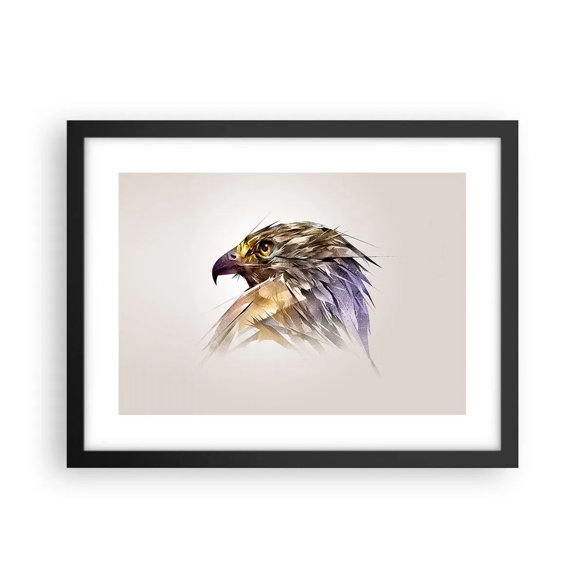 Poster în ramă neagră - Portretul unui războinic - 40x30 cm