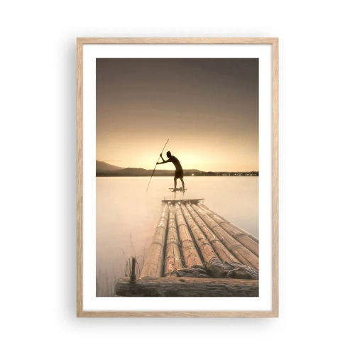 Poster în ramă de stejar deschis - Înainte de odihnă - 50x70 cm