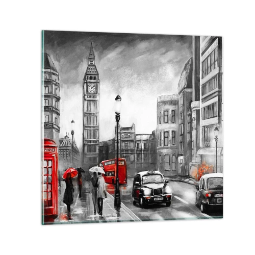 Tablou pe sticlă - Nu este deloc un oraș gri - 60x60 cm