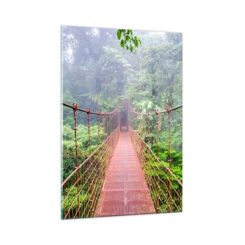 Tablou pe sticlă - Suspendat deasupra coroanelor arborilor - 50x70 cm