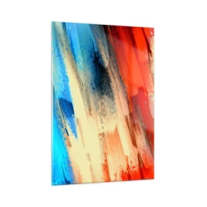 Tablou pe sticlă - O cascadă de culori - 50x70 cm