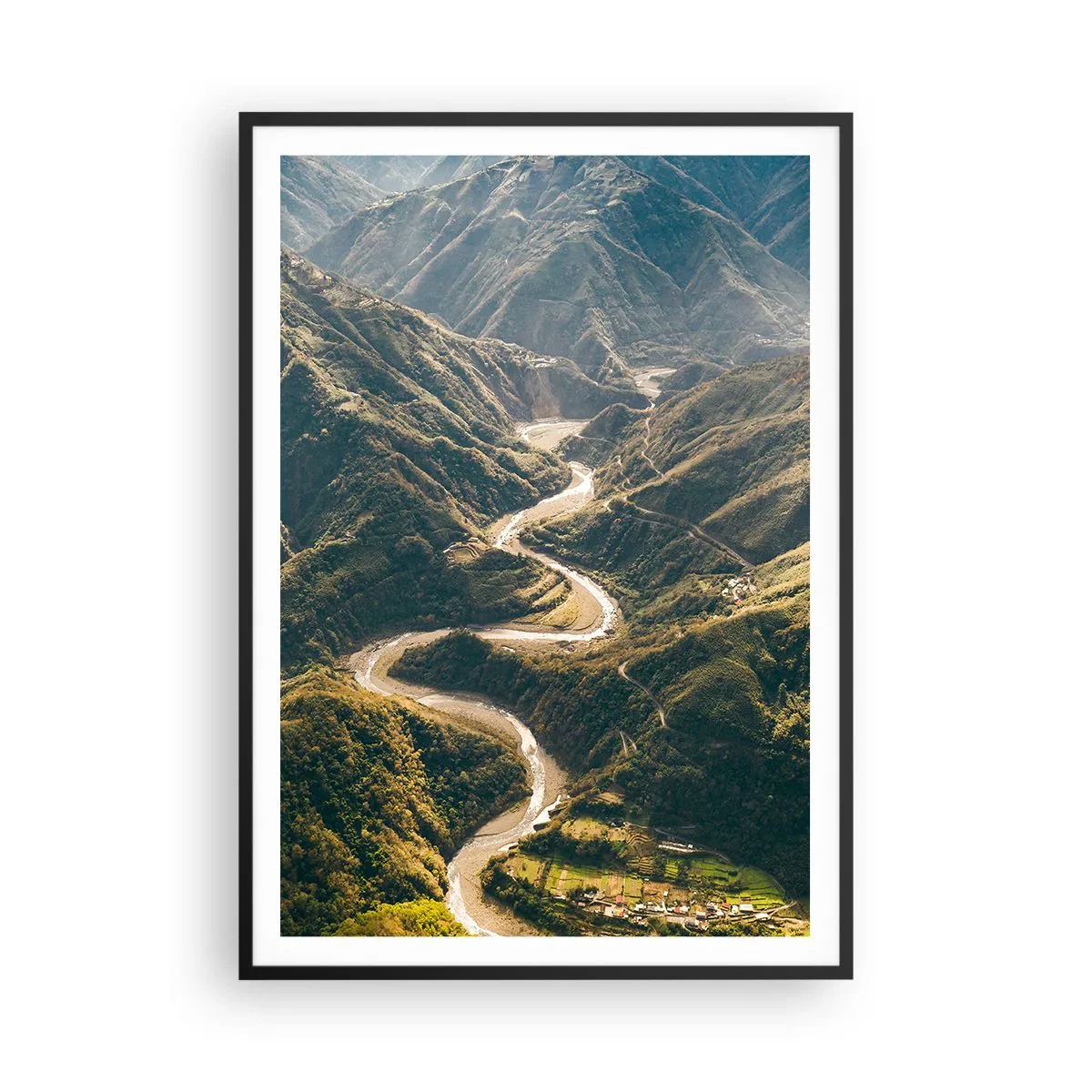 Poster în ramă neagră - Direct din inima munților - 70x100 cm