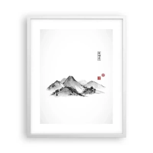 Poster în ramă albă - Dincolo de dealuri - 40x50 cm