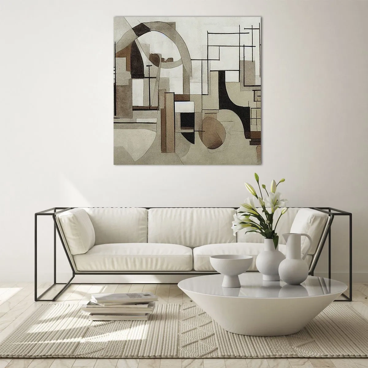 Tablou pe sticlă - Peisaj urban 2.0 - 60x60 cm