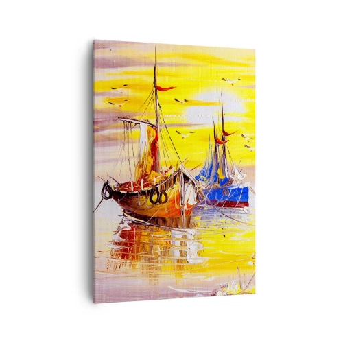 Tablou pe pânză - O binemeritată odihnă în port - 70x100 cm