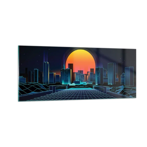 Tablou pe sticlă - Încă mai vrei să ajungi la lumea reală? - 100x40 cm