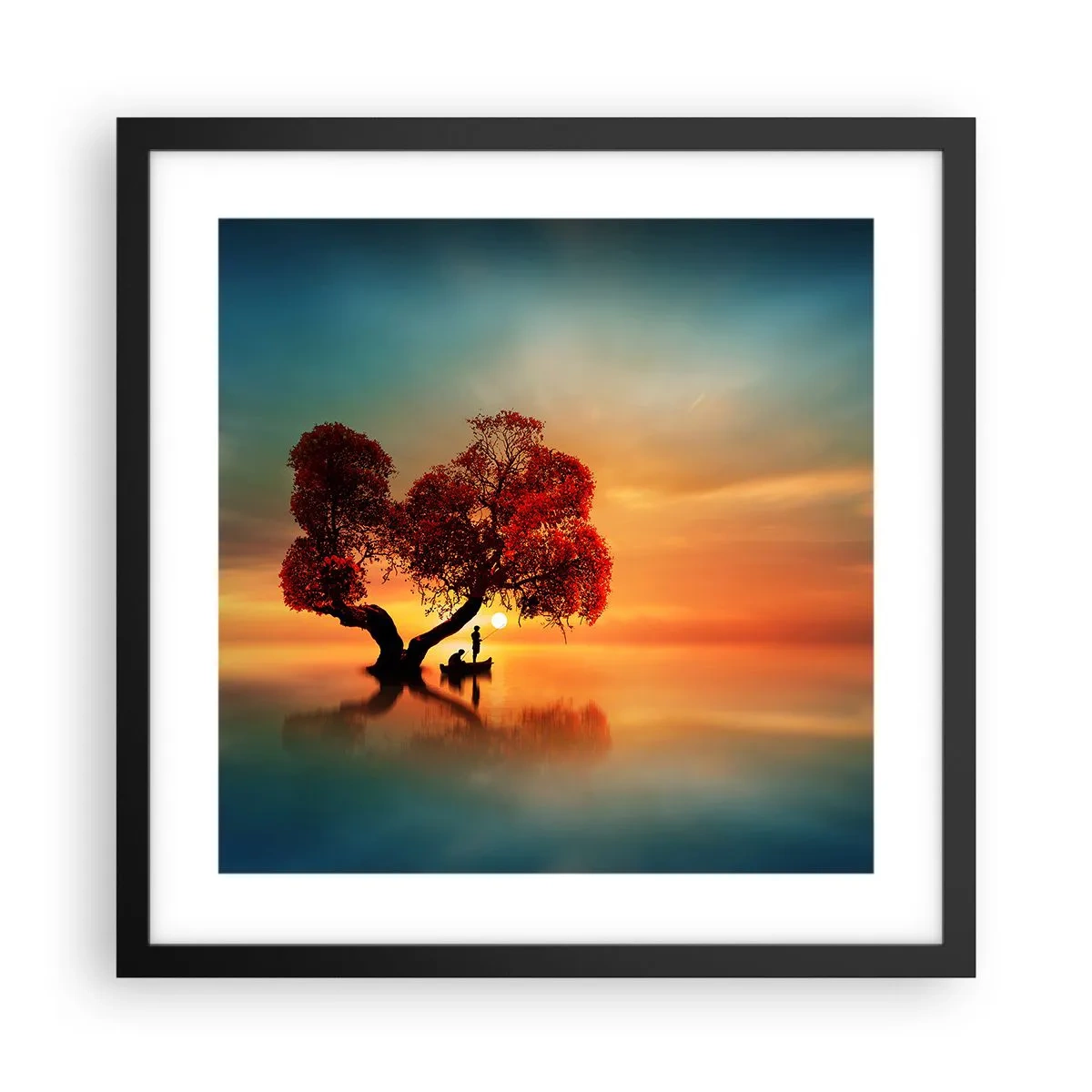 Poster în ramă neagră - Lume îndepărtată și tăcută - 40x40 cm