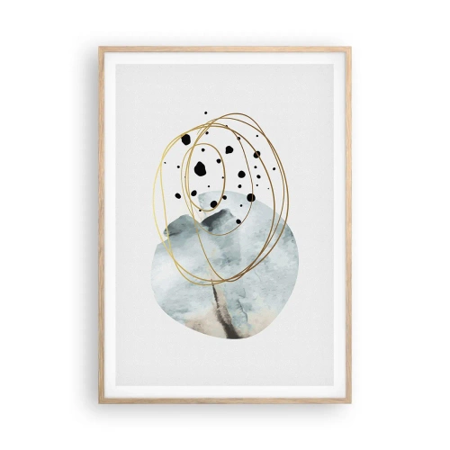 Poster în ramă de stejar deschis - În îmbrățișarea spațiului - 70x100 cm