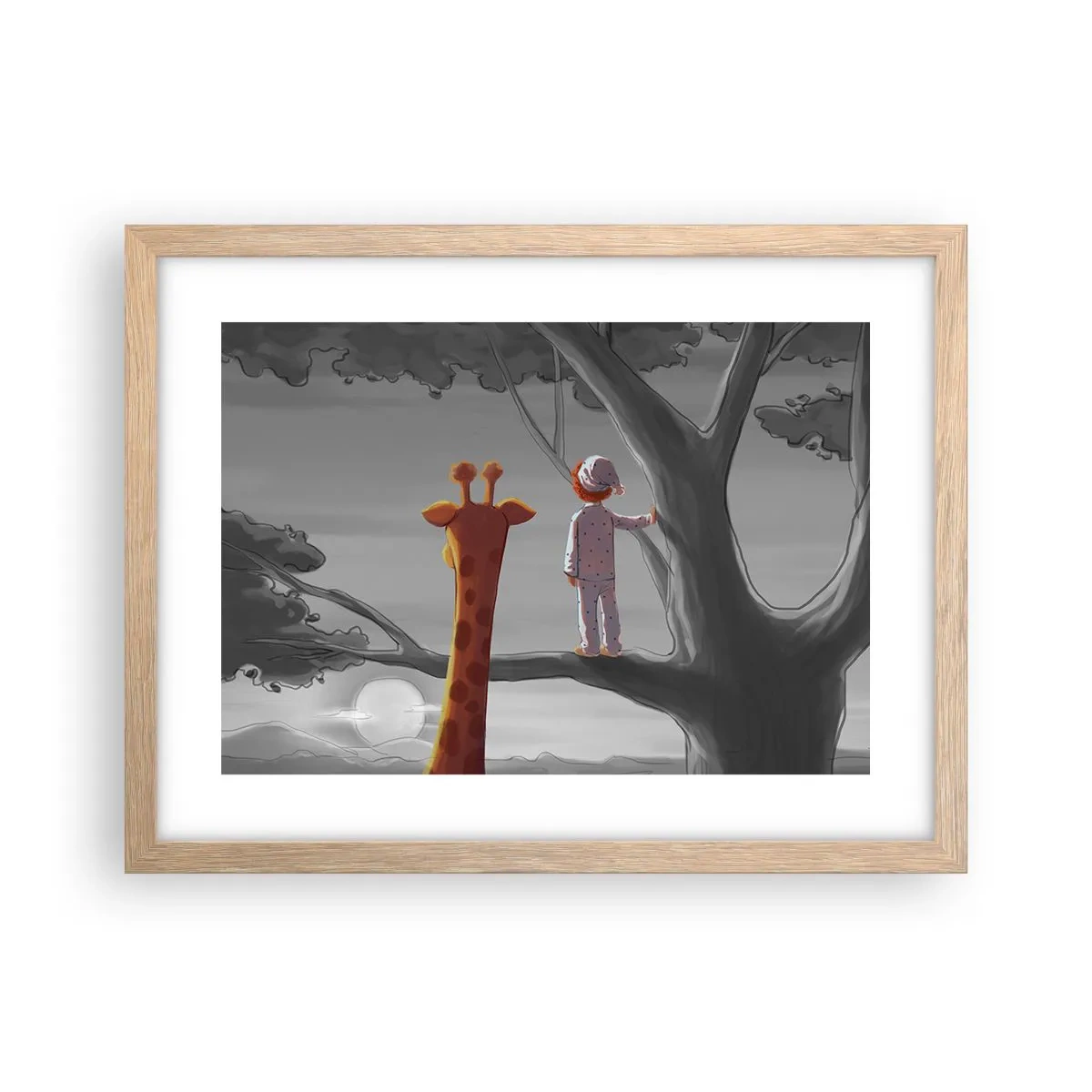 Poster în ramă de stejar deschis - Acest lucru se întâmplă cu adevărat - 40x30 cm