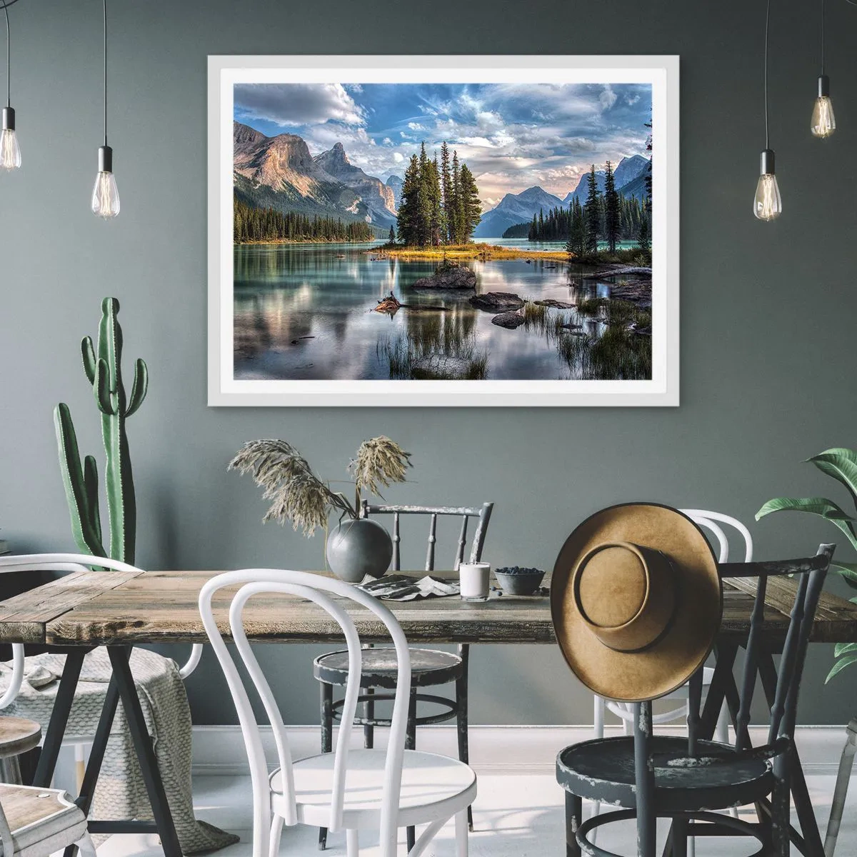 Poster în ramă albă - La o apă mare și limpede… - 91x61 cm