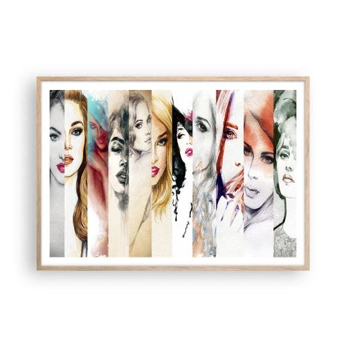 Poster în ramă de stejar deschis - Și întotdeauna ești TU - 100x70 cm