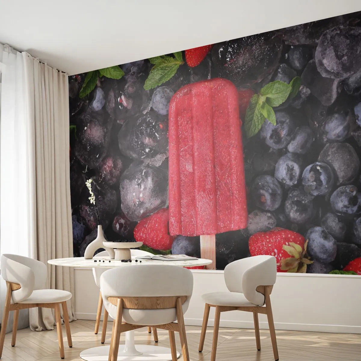 Tapet Premium Sand - Umbra unei veri fierbinți - Înghețată, Fructe, Sănătate - 100x70 cm