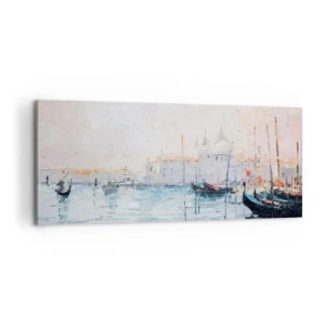 Tablou pe pânză - În spatele apei, în spatele ceții - 100x40 cm