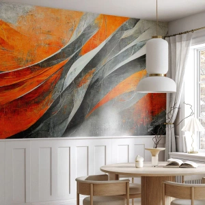 Tapet Premium Canvas - Căldură și frig - Bucată, Abstracția, Val - 100x70 cm