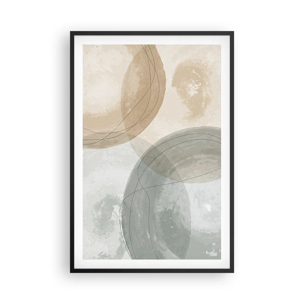 Poster în ramă neagră - Întrepătrunderea lumilor - 61x91 cm