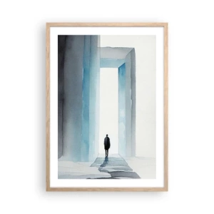 Poster în ramă de stejar deschis - Trăiește fără limite - 50x70 cm