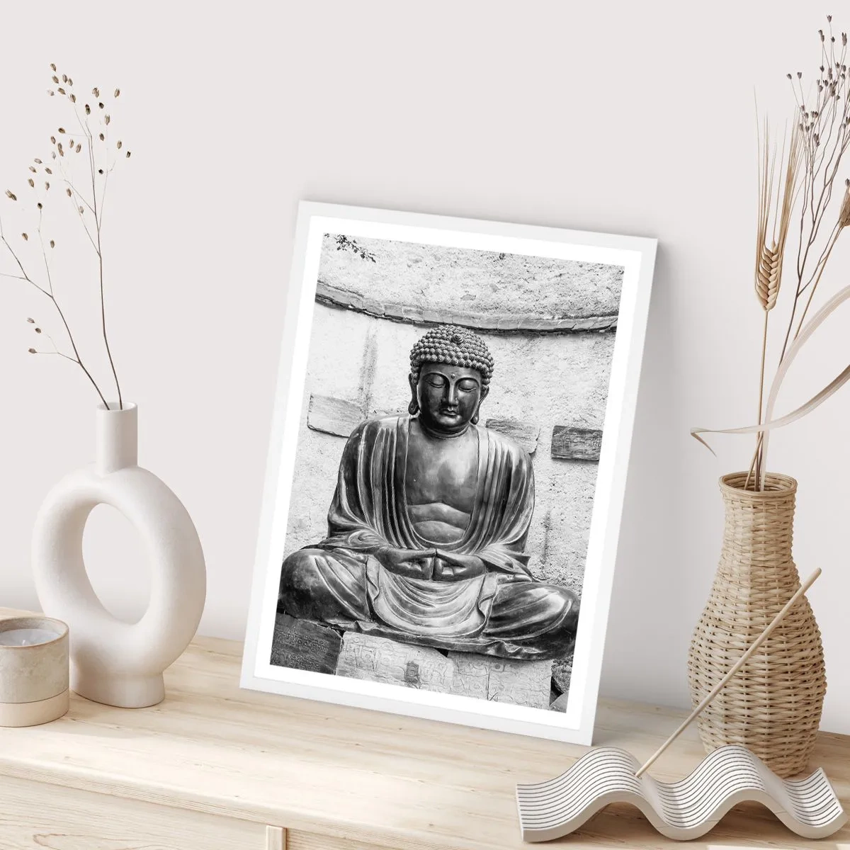 Poster în ramă albă - La sursa păcii - 70x100 cm