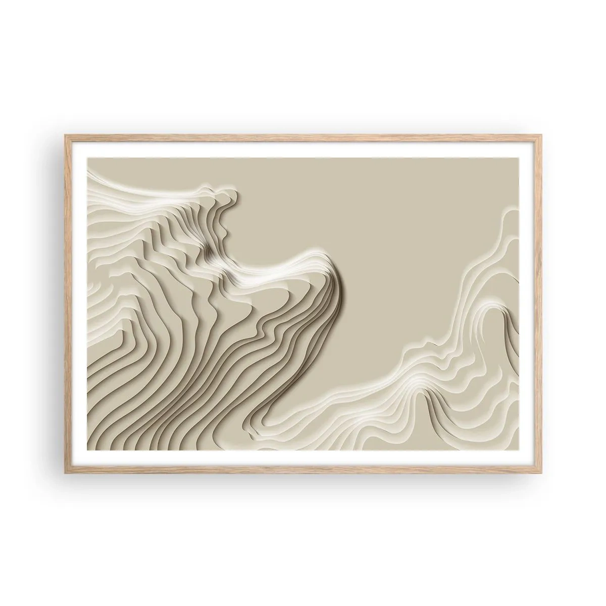 Poster în ramă de stejar deschis - Topografia artei - 100x70 cm
