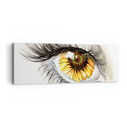 Tablou pe pânză - O privire la fel de fierbinte ca vara - 90x30 cm