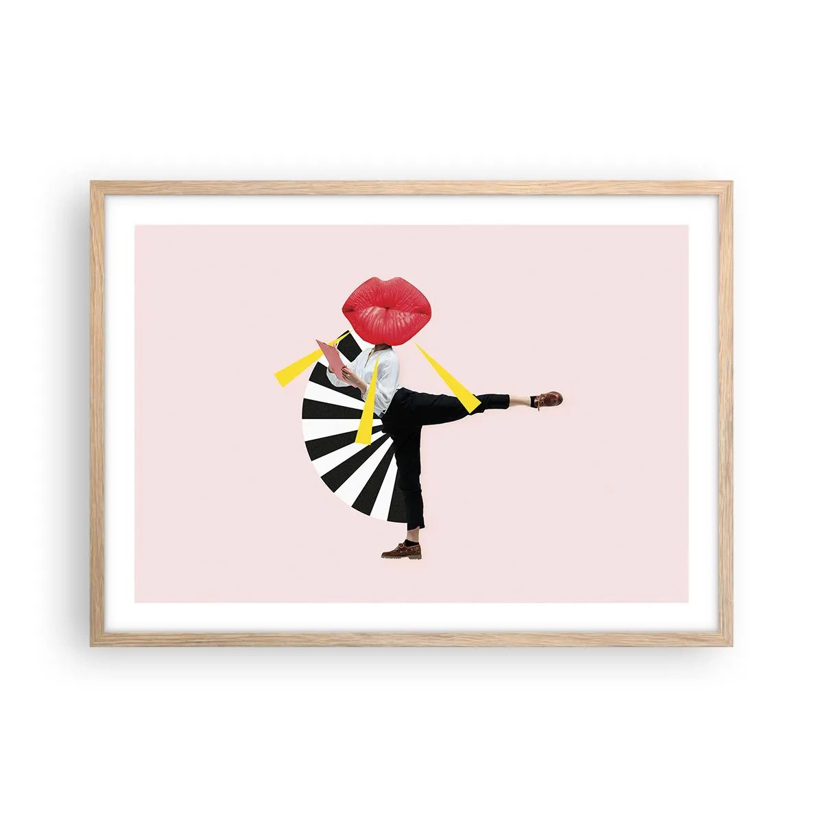 Poster în ramă de stejar deschis - Artă pop suprarealistă - 70x50 cm