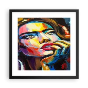 Poster în ramă neagră - Visele ca niște păsări se înalță pe cer - 40x40 cm