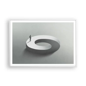 Poster în ramă albă - Înțelegi ceva? - 100x70 cm