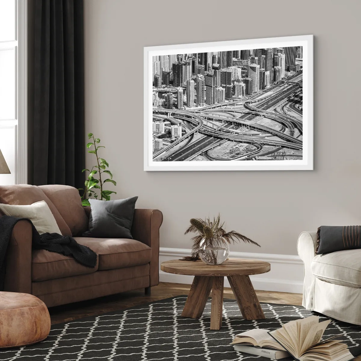 Poster în ramă albă - Dubai - orașul imposibil - 91x61 cm