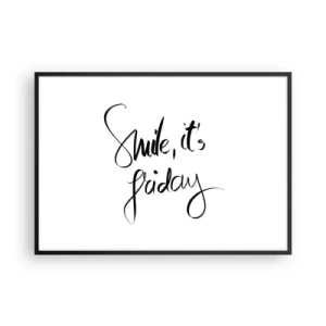 Poster în ramă neagră - Bucurie adevărată - 100x70 cm