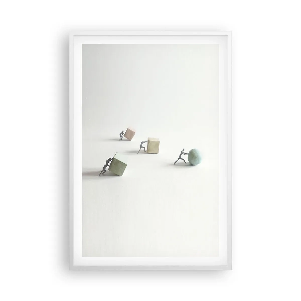 Poster în ramă albă - Viața însăși - 61x91 cm