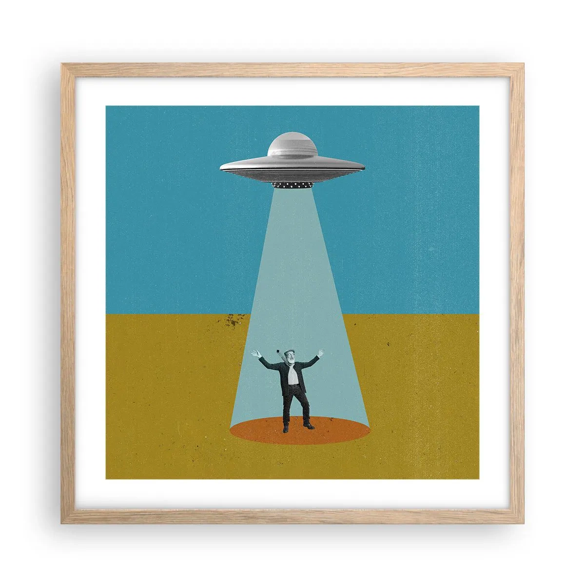 Poster în ramă de stejar deschis - Întâlnire de gradul III - 50x50 cm