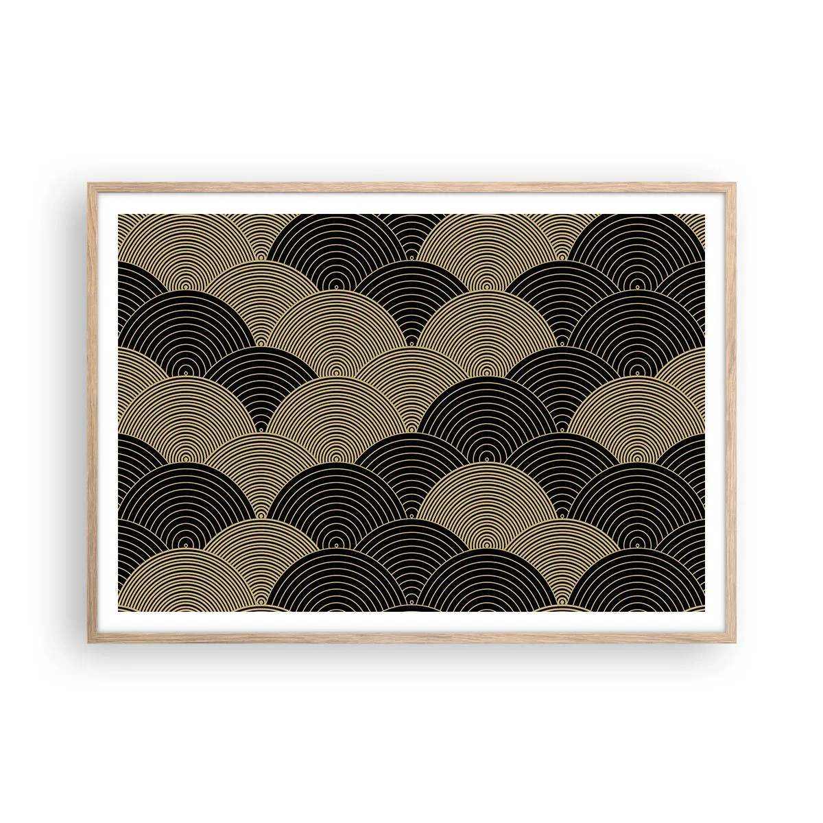 Poster în ramă de stejar deschis - Unitate în multiplicitate - 100x70 cm