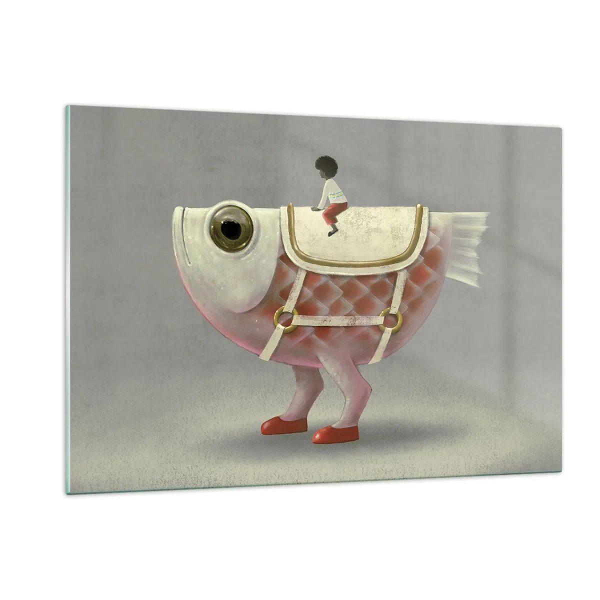 Tablou pe sticlă - Călărețul Pescărel - 120x80 cm