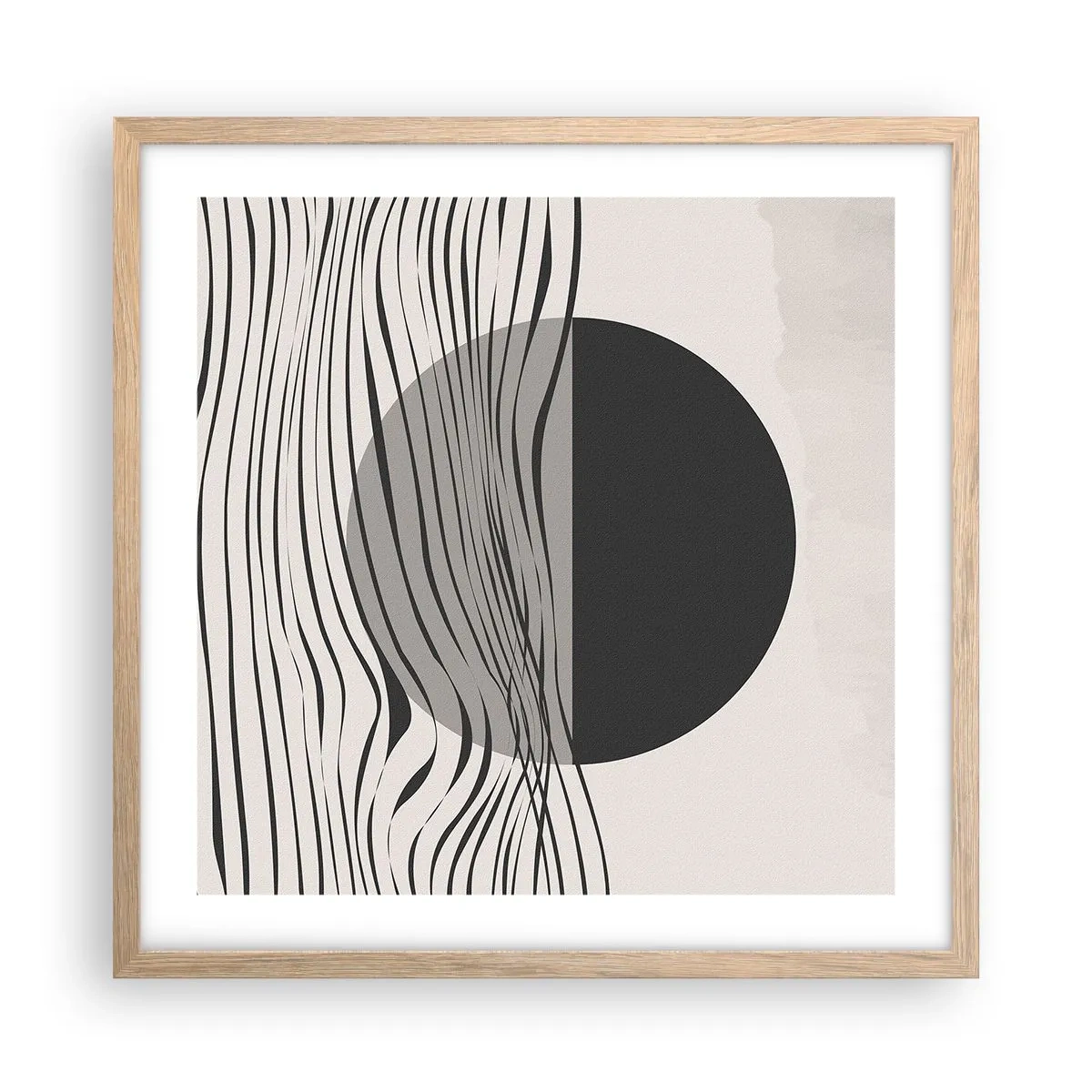 Poster în ramă de stejar deschis - Semicompunere - 50x50 cm