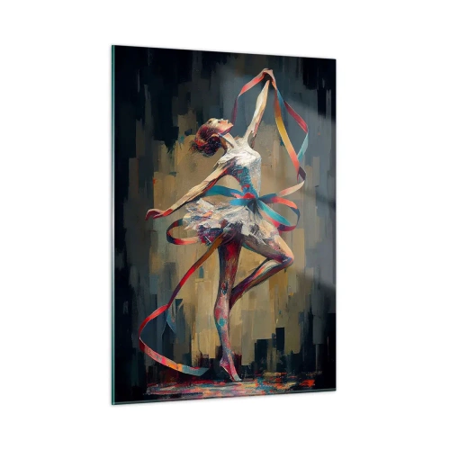 Tablou pe sticlă - Dansând cu o panglică - 50x70 cm