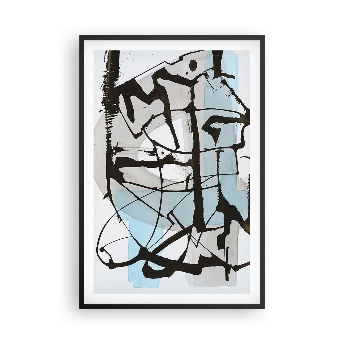 Poster în ramă neagră - Cu toate acestea, albastru - 61x91 cm