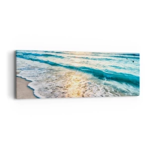 Tablou pe pânză - Priveliștea cu apus de soare - 90x30 cm