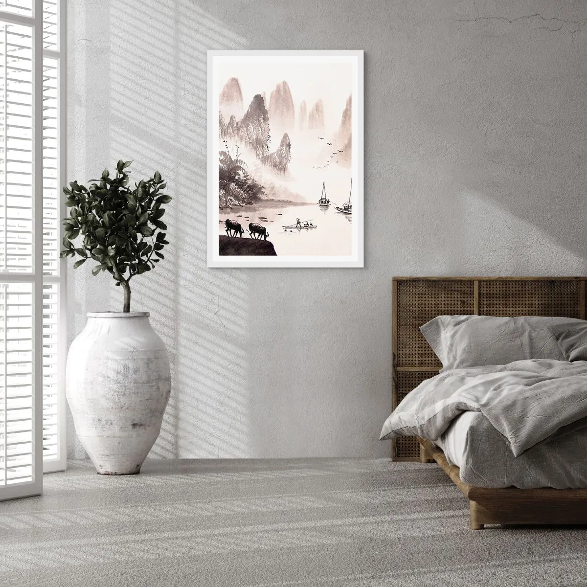 Poster în ramă albă - Viața exotică de zi cu zi a Estului - 70x100 cm