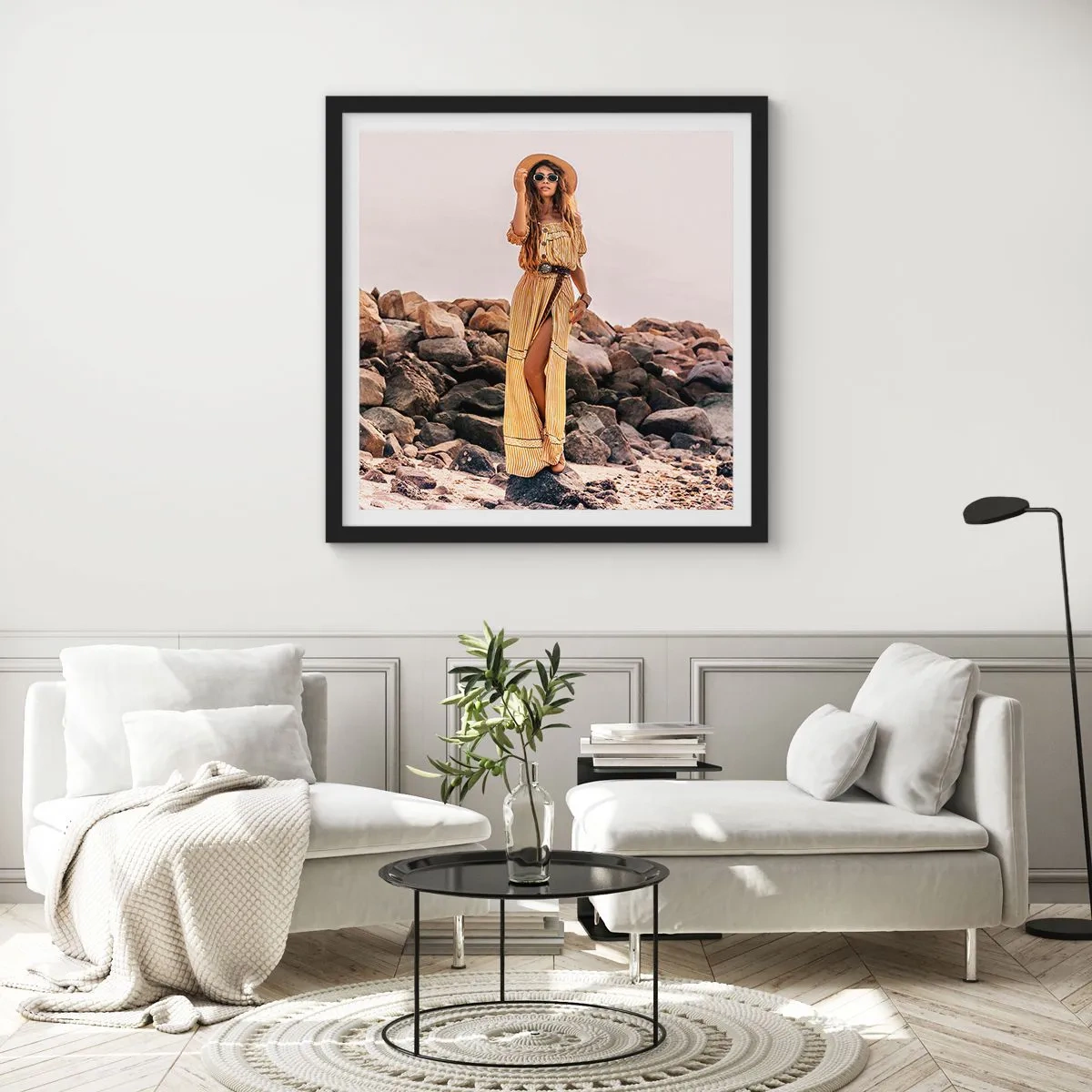Poster în ramă neagră - Magia pietrelor - 60x60 cm