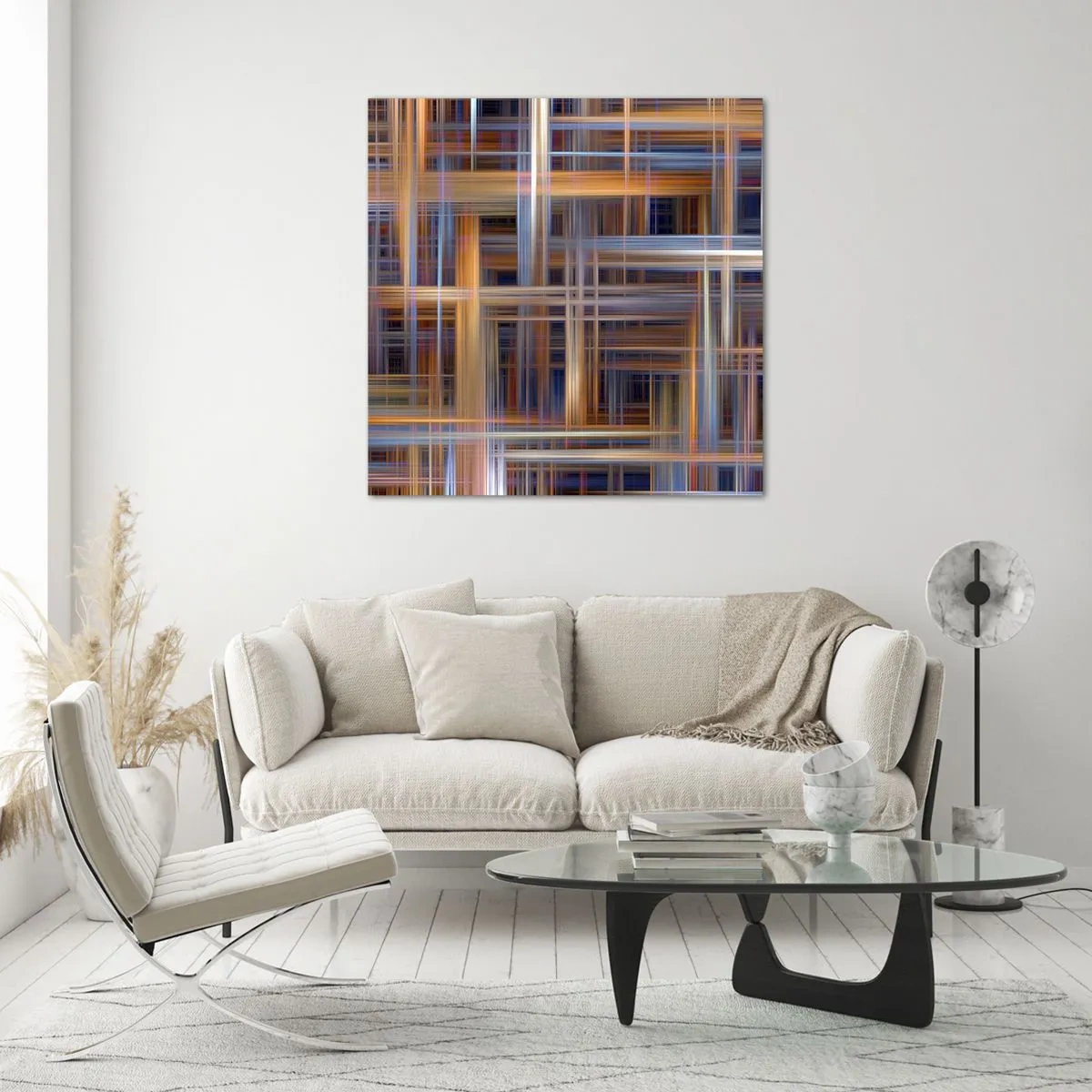 Tablou pe sticlă - Țesut din lumină - 70x70 cm