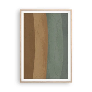 Poster în ramă de stejar deschis - Compoziție orizontală - 70x100 cm